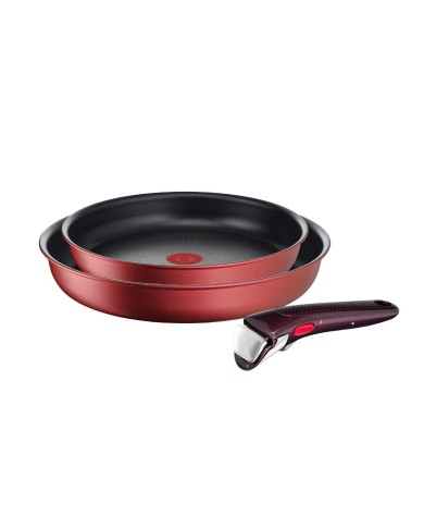 Set de 2 poêles 22 et 26cm avec poignée Ingenio IH Red Unlimited Tefal