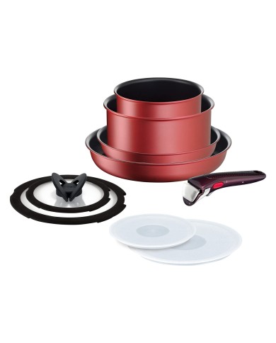 Batterie de cuisine 9 pièces Ingenio IH Red Unlimited Tefal