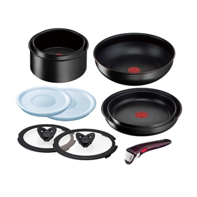 Batterie de cuisine 10 pièces Ingenio IH Noir Unlimited Tefal