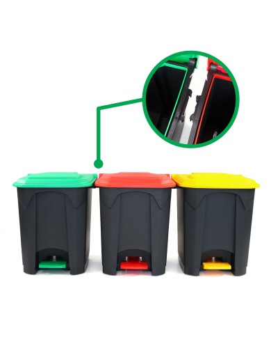 Poubelle 50L Tri Sélectif Sotufab Plast