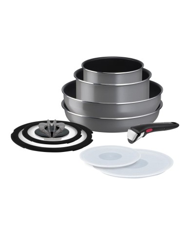 Batterie de cuisine 9 pièces Ingenio Neo Fraise Grey Tefal