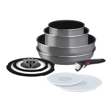 Batterie de cuisine 9 pièces Ingenio Neo Fraise Grey Tefal