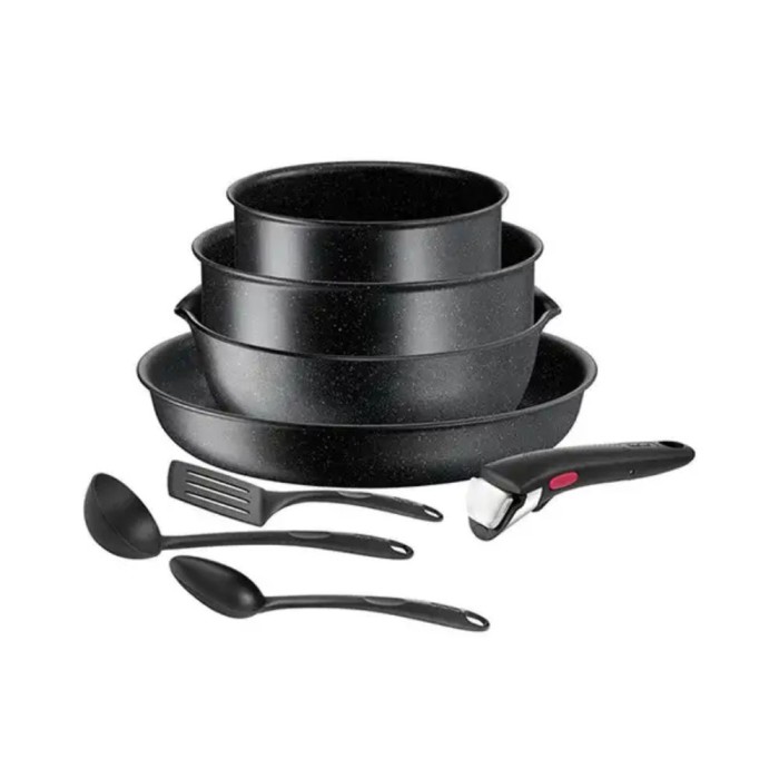 Batterie de cuisine 8 pièces Ingenio Black Stone Tefal